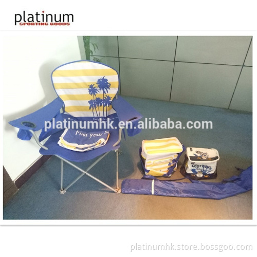 High quality outdoor foldable beach chair set, Foldable camping set with umbrella